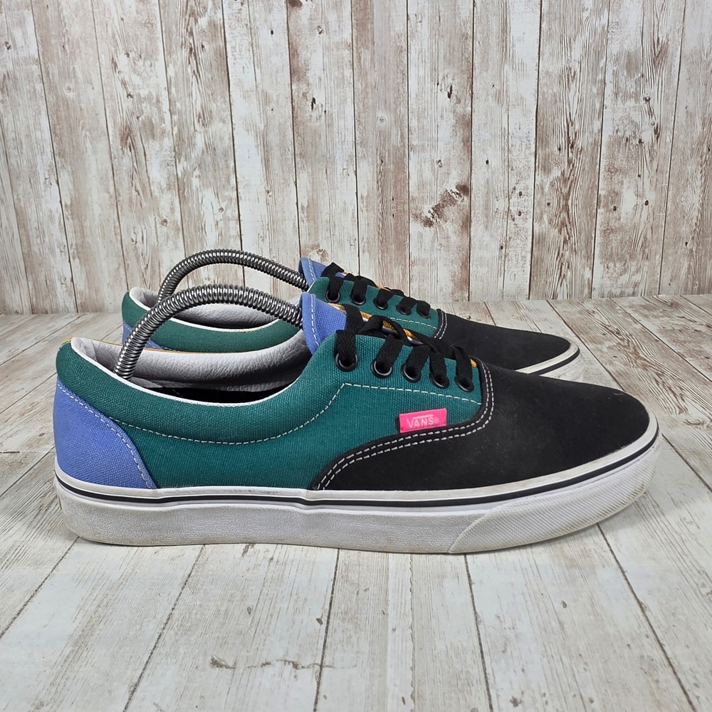 Vans Era Colorblock Skate‎ Shoes Men's Size 10 Black Teal Yellow Blue